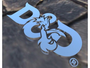 d&d-logo - Spielzeug Spiel Zubehör 3d print model - Mito3D