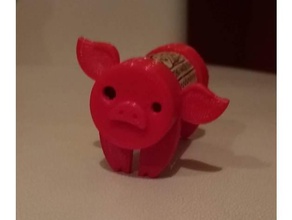 année de porc 2019 les jouets jeux heureuse nouvelle 3dmodeling d'anniversaire cadeau liège pals mignon figure goodluckbuy la chance piggy réutilisation vin l'année 3d print model - Mito3D