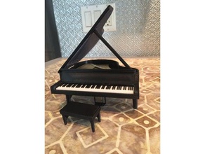grand piano-Modell wlid-Schlüssel-Abdeckung Möbel 3d print model - Mito3D