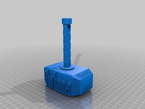 thor el martillo 3d la impresión thors hammer 3d print model - Mito3D