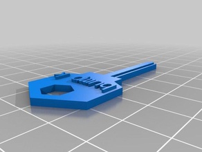 my customized six cylinder kwikset house key household 3d print model - Mito3D