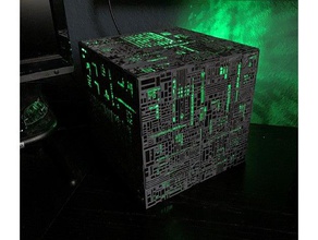 star trek borg cube pc case mini-itx motherboard power supply electronics miniature 3d print model - Mito3D