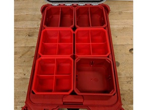 milwaukee packout low profile organizer bins tool holders boxes divider organization storage 3d print model - Mito3D