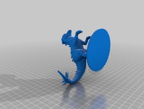 voxel raptor sculture 3d print model - Mito3D