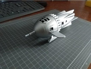 flash gordon coming other rocket sci-fi scifi space spaceship 3d print model - Mito3D
