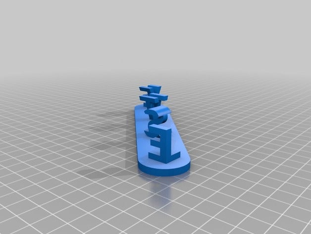 my customized 3d ambigram interactive art 3D print model - Mito3D