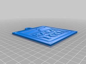 kala tech key chain 2d art customized 3d print model - Mito3D