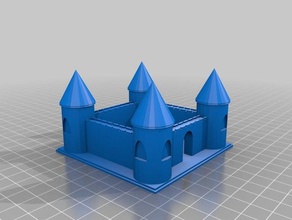 simple castillo 3d la impresión torre de un primero 3d print model - Mito3D