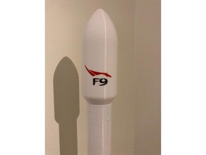 plantilla falcon 9 logotipo vehículos la máscara de pintura el cohete espacio 3d print model - Mito3D