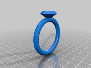 diamond ring jewelry 3d print model - Mito3D