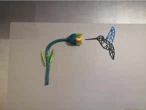 flower art wall mount 3d print model - Mito3D