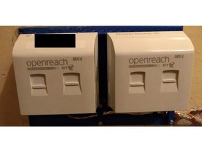 doppia superficie di montaggio scatola openreach master socket fai da te 3d print model - Mito3D
