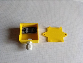 caso o hc-sr04 sensor ultra-sônico eletrônica prensa-cabo impermeável 3d print model - Mito3D