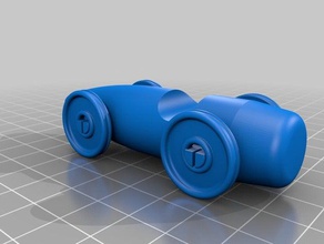 Kugel-Rennwagen Fahrzeuge historisch ist der Miniatur Projektil - Spielzeug die Wandmontage Waffe 3d print model - Mito3D