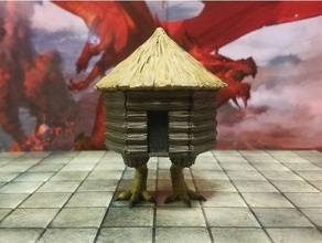 baba yagas dancing hut games dnd dungeons dragons hag witch 3d print model - Mito3D
