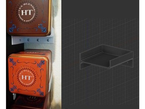 tea tin holder bracket organization 3d print model - Mito3D