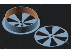 paramétrico circular ar aparador partes Impressora 3d gabinete regulador do respiro ventilação 3d print model - Mito3D