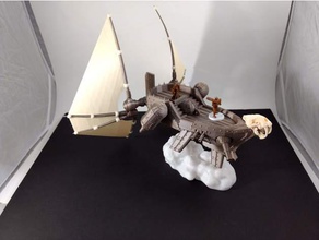 sails cloud base flying ship toy game accessories 25mm 28mm 30mm airship canvas fleet pirate skaven skyship warhammer 3d print model - Mito3D