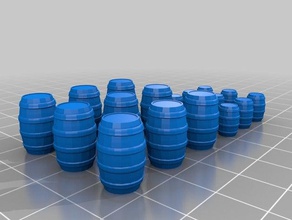 barrel 3d printing dungeon tiles pathfinder scatter terrain 3d print model - Mito3D