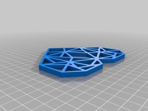 il mio personalizzate cuore origami arredamento 3d print model - Mito3D