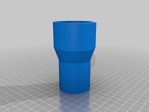 my customized parametric dust collector adapter parts 3d print model - Mito3D