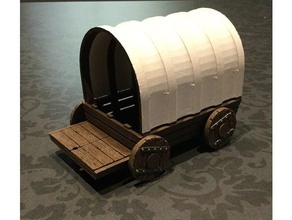einfach d&d-Wagen Fahrzeuge conestoga conestoga-Wagen dungeons dragons kein support nsfw supportless tabletop gaming 3d print model - Mito3D