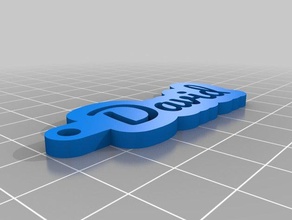 david Schlüsselanhänger angepasst 3d print model - Mito3D
