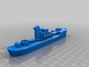 bewaffnete trawler 1300 Skala Fahrzeuge 3d print model - Mito3D