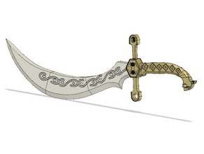 botw moonlight scimitar props breath wild legend zelda loz neopixel sword swords 3d print model - Mito3D