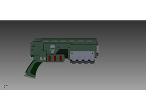 excitus pistola oggetti di scena fantasia warhammer 40k arma 3d print model - Mito3D