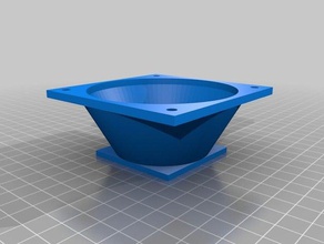 80mm fan adapter other customized 3d print model - Mito3D
