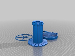 filament pm parametric auto-rewind spool holder 3d printer accessories customized 3d print model - Mito3D