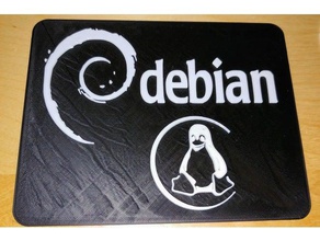 debian logosu işaretler logoları linux 3d print model - Mito3D