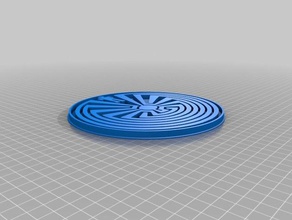 pima indio nativo americano que el diseño del sello círculo 3d impresión 3d print model - Mito3D