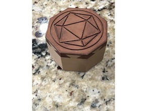dovetailed octagonal dice box 3d print model - Mito3D