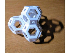 octaedro truncado matemática arte 3d print model - Mito3D
