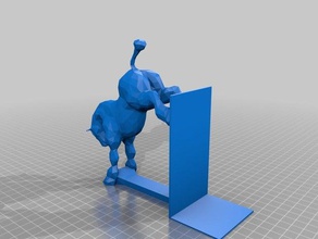 cavallo fermalibri aggiornato low poly organizzazione decorazione 3d print model - Mito3D