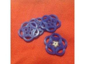 buttons star pattern accessories flower 3d print model - Mito3D