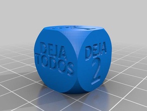 dado amigo invisible dice customized 3d print model - Mito3D