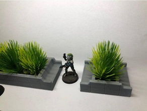 planters benches wargames infinity game terrain 3d print model - Mito3D