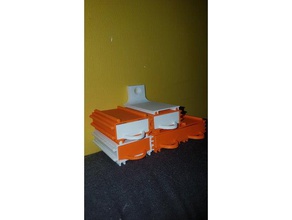 1x1 casa per montaggio a parete strumento i titolari caselle cassetto mini cassetti supporto murale boite 3d print model - Mito3D
