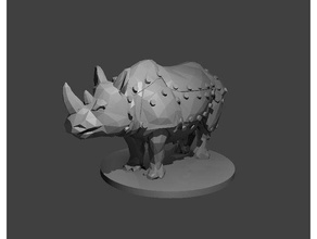 mechanical polygonal rhino games construct dnd robot 3d print model - Mito3D