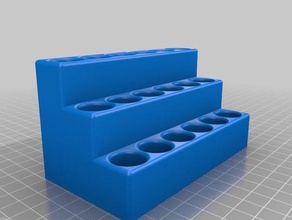 bouteille de peinture rack 18 20 profondeur art outils personnalisé 3d print model - Mito3D
