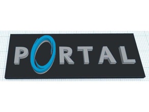 portal-logo-Zeichen Farbe erhöht Zeichen logos portal-Spiel 3d print model - Mito3D
