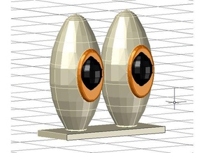3d a olho emoticon - whatsapp ojo o 3d print model - Mito3D