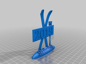ski ornement 3d l'impression 3d print model - Mito3D