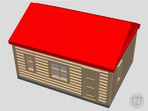 Blockhaus Haus ho scale model railroad layout Gebäude Strukturen gauge Modell Kabine 3d print model - Mito3D