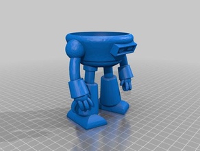 brave robot planteur décor cactus 3d print model - Mito3D