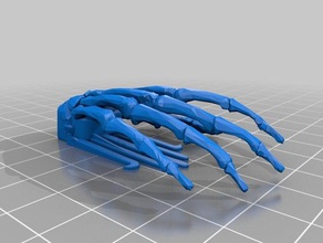 skeleton hand hair slide accessories goth gothic clip 3d print model - Mito3D