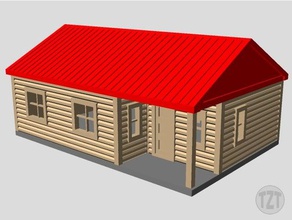 Blockhaus Haus ho scale model railroad layout Gebäude Strukturen 3d print model - Mito3D